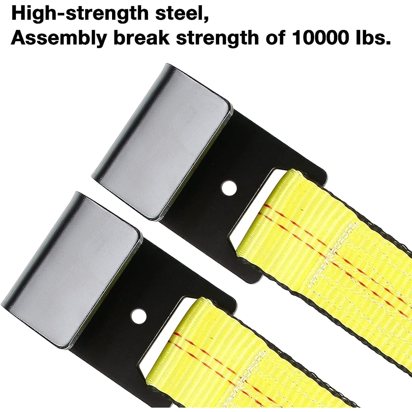 Hemdre Tow Dolly Basket Straps with Flat Hook-2 Pack,Tow Dolly Strap, Universal Vehicle Car Dolly Straps Accessories